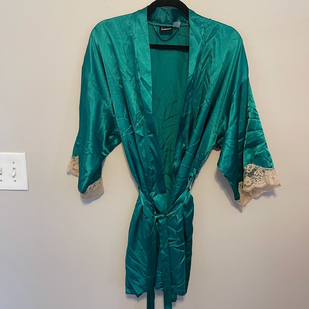 Fredricks of Hollywood Satin and Lace Robe